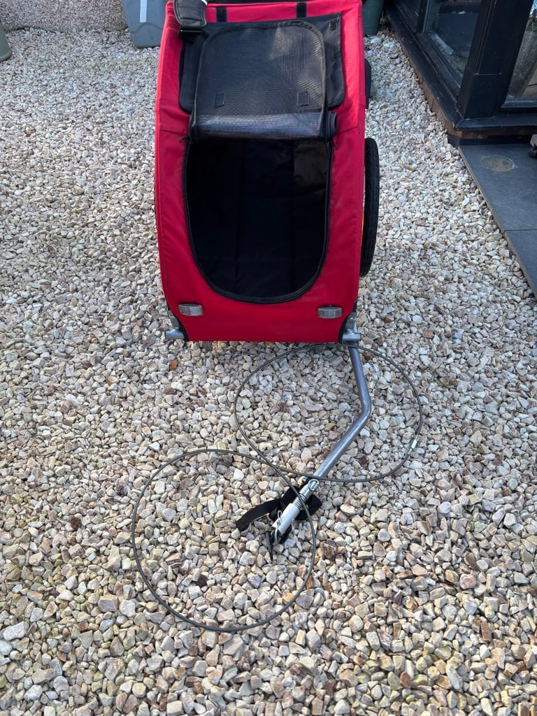 TRIXIE Pet Bike Trailer, Dog Bicycle Trailer, Foldable, Easy to Assemble