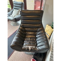 Faux leather swivel chairs