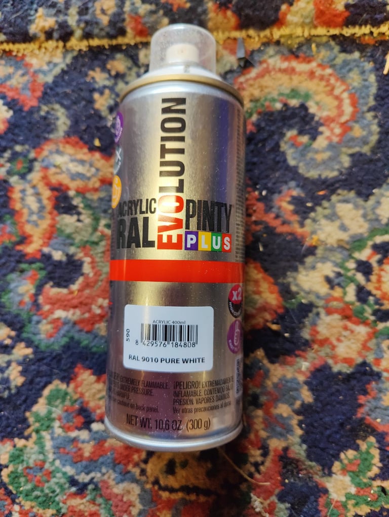 image for White paint spray can acrylic paint 