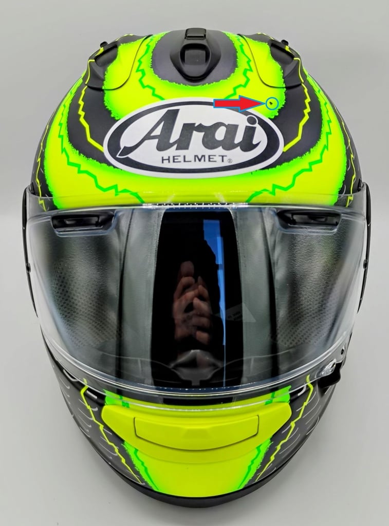 RARE #ARAI RX-7V MOTORCYCLE HELMET - CAL #CRUTCHLOW - MEDIUM - MINT COND - £475