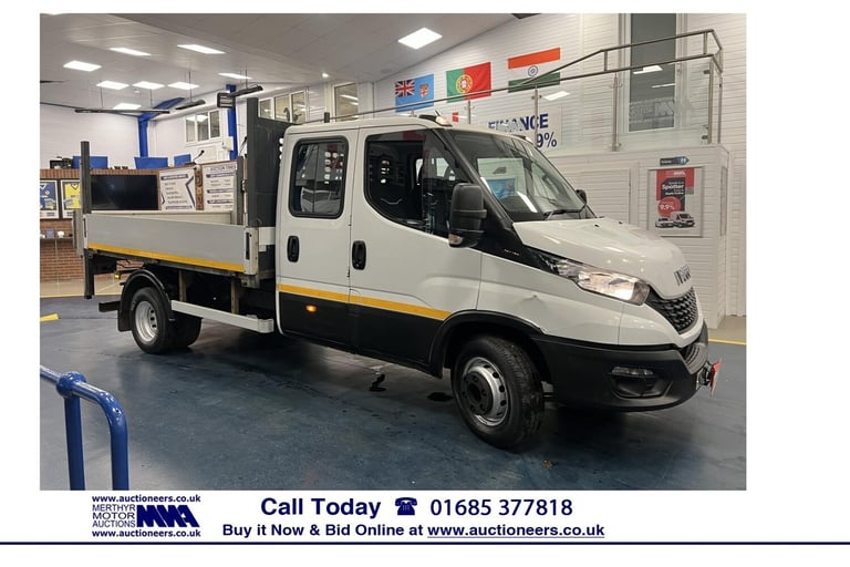 2019 Iveco DAILY 70C16 3.0 DIESEL 160PS 7 TON 7 SEAT CREW CAB TIPPER C/W TAIL LIFT (EURO 6)  Dies...