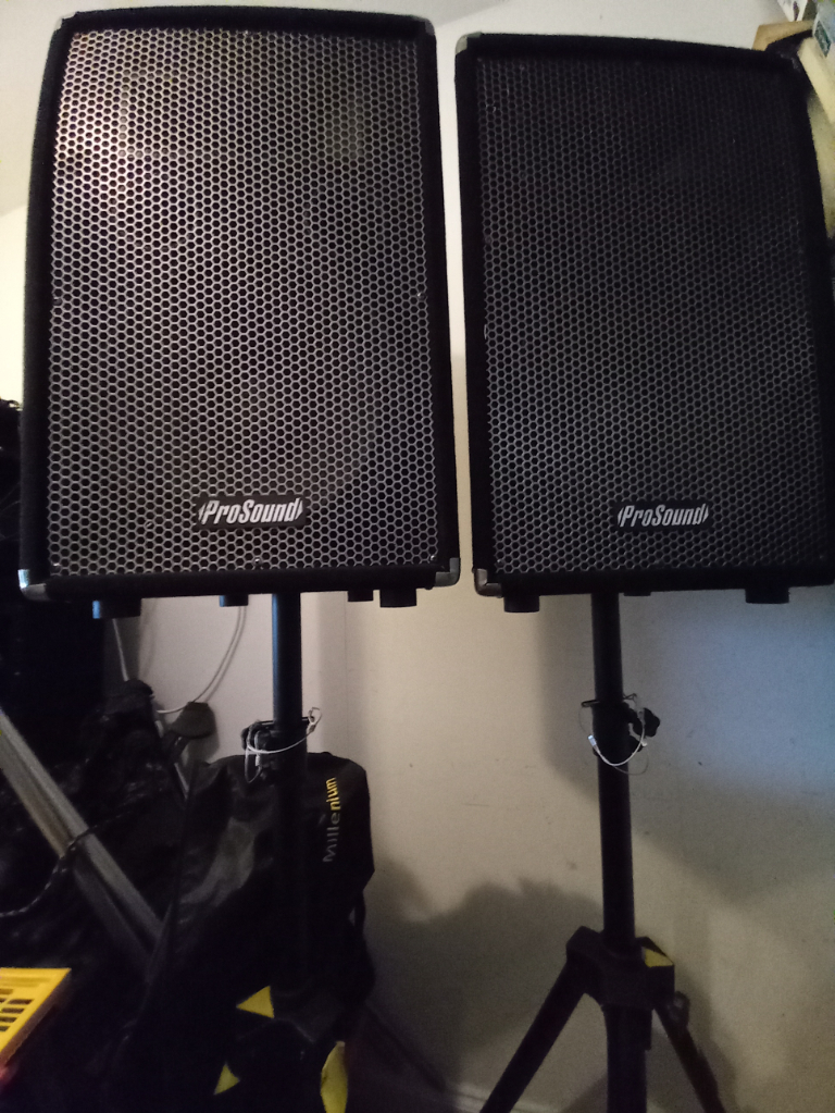 Pair of 200 Watt RMS 8 Ohm PA Speakers