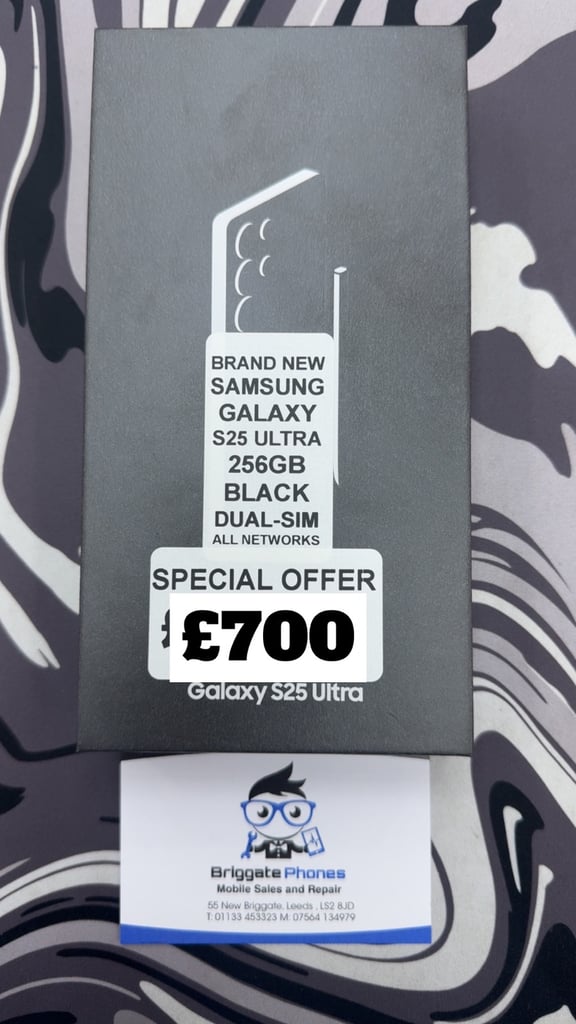 image for SAMSUNG GALAXY S25 ULTRA 256GB BRAND NEW SEALED BLACK 