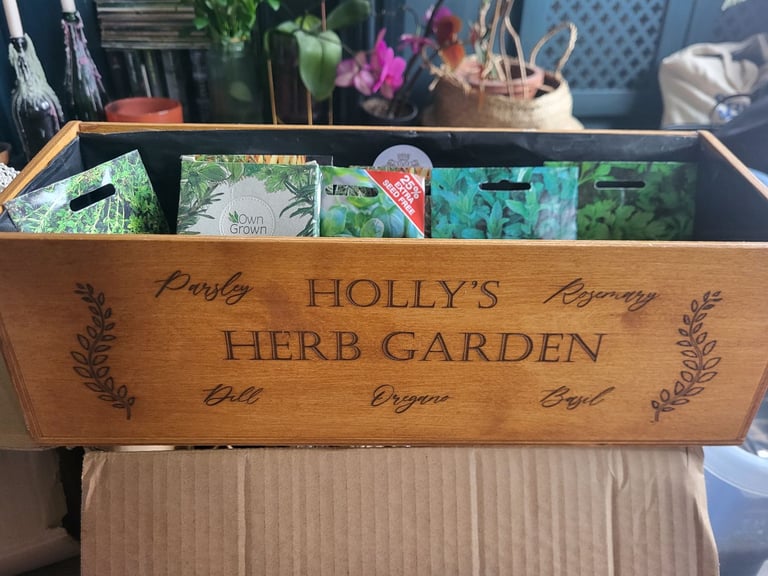 image for New handmade kitchen planter and seeds 