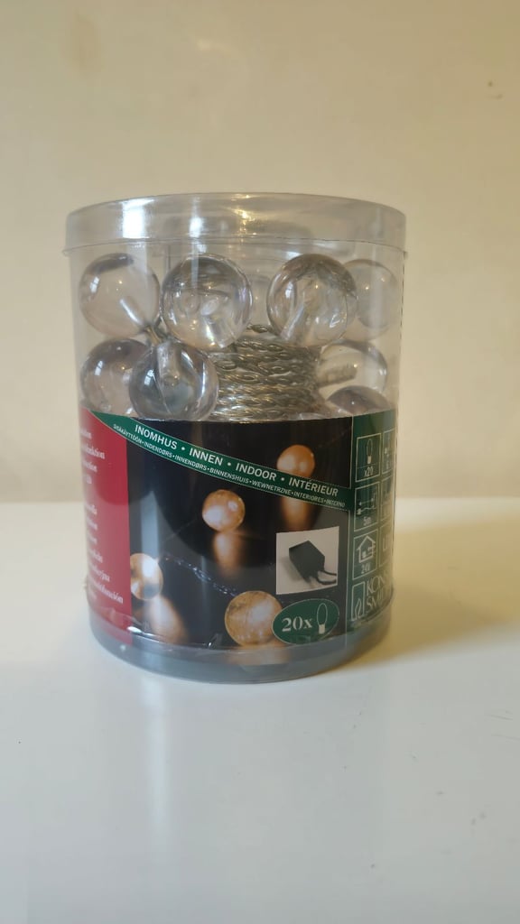 image for 20 LED Indoor Christmas Warm White Ball Light