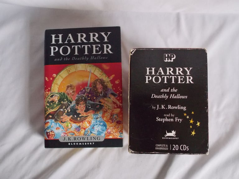 HARRY POTTER DEATHLY HALLOWS 1ST EDITION HARDBACK + AUDIO CDs 20 CDs