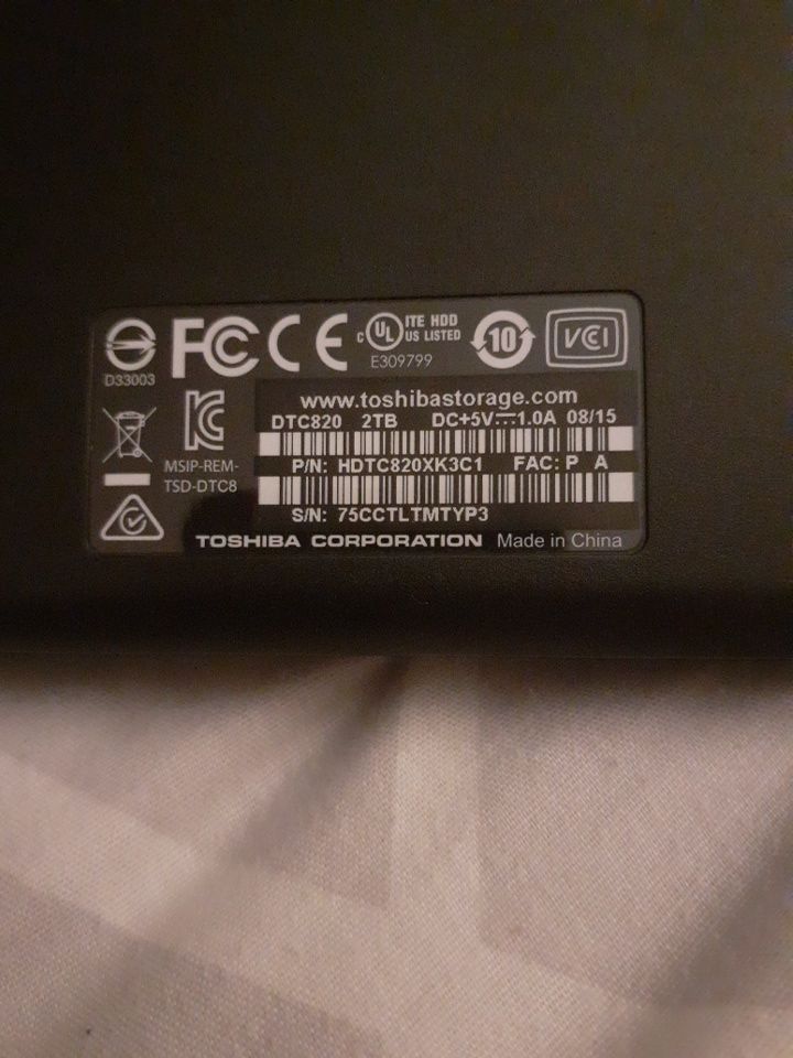 image for Toshiba 2TB USB3 Hard drive 