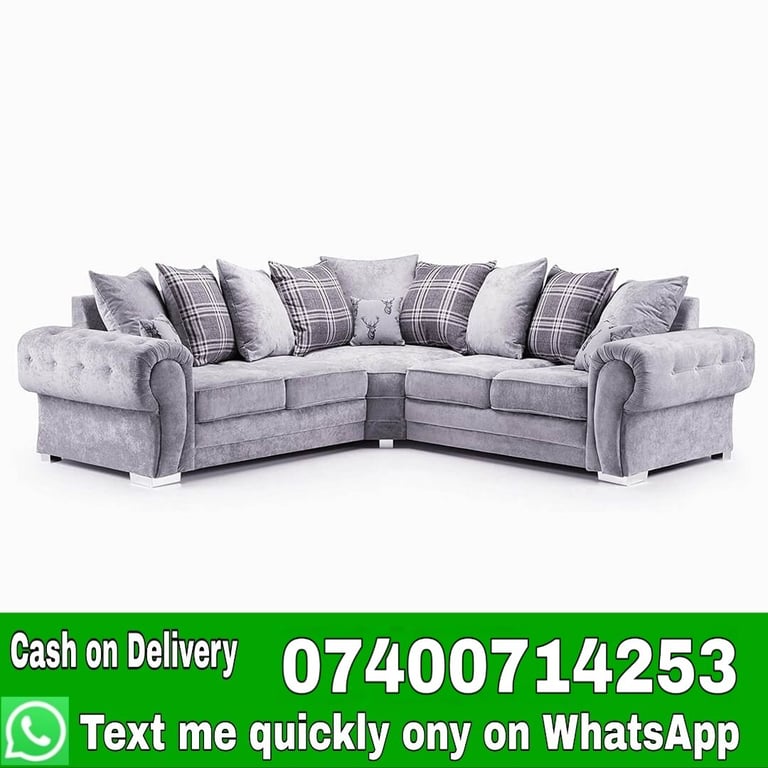 image for Halloween Furniture Sofa Sale – Luxe Chenille Corner & 3+2 Seater Sofas at Unbeatable Prices