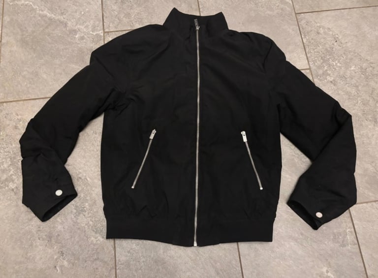 image for Mens Black Bomber Jacket size S H&M