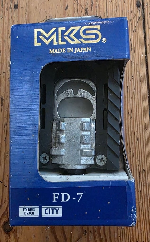 image for For sale is pair of Mikashima (MKS) FD-7 folding pedals