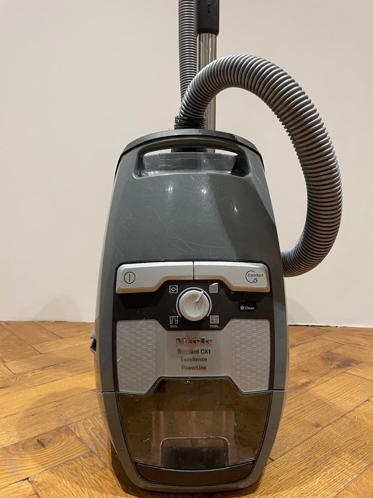image for Miele Blizzard CX1 Excellence PowerLine Bagless Cylinder Vacuum Cleaner graphite grey used