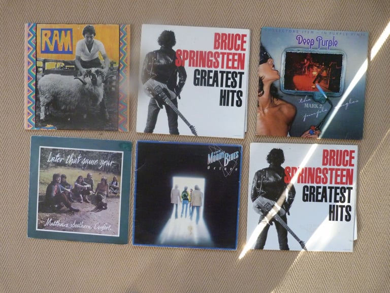 image for 6 X Vinyl LP Covers ONLY - Purple, Springsteen, Macca etc NB No VINYL
