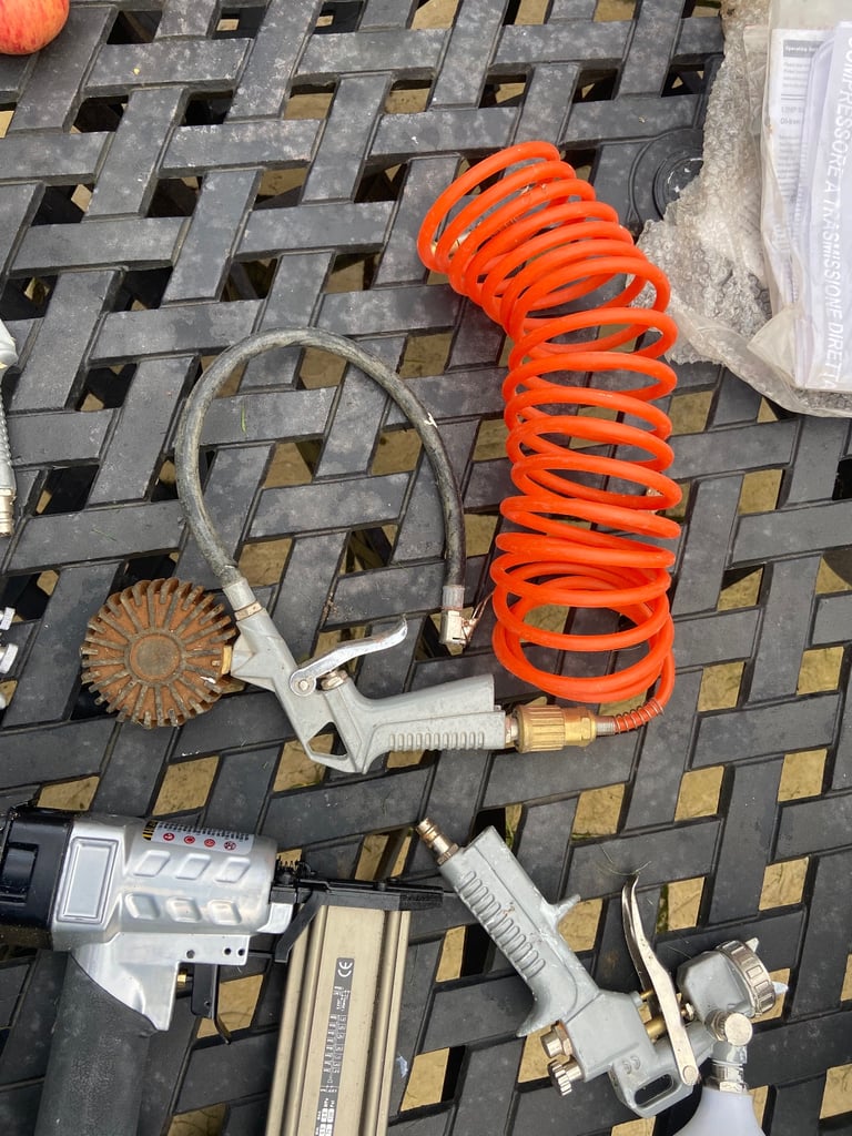 Air compressor and assortment of attachments 