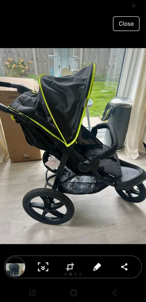 Hauck Runner Neon Black Pushchair outdoor running buggy/pram