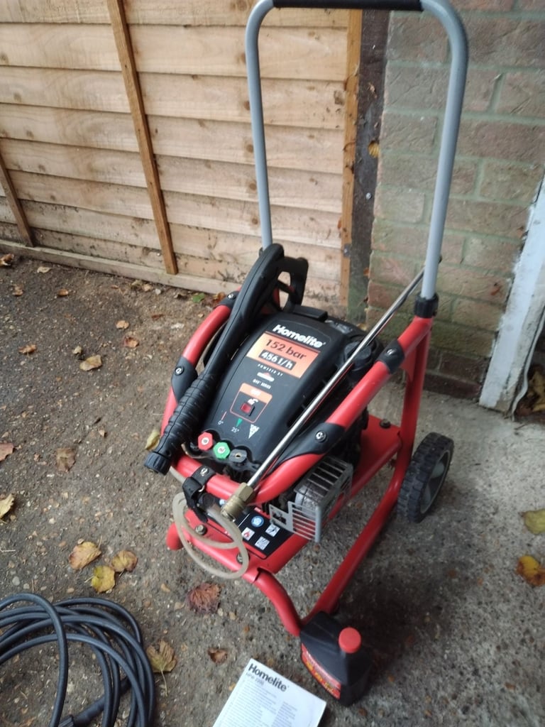 image for Petrol pressure washer homelite with lance and nozzle 3 attachments vgc gwo 