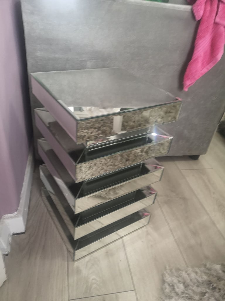Mirrored side table