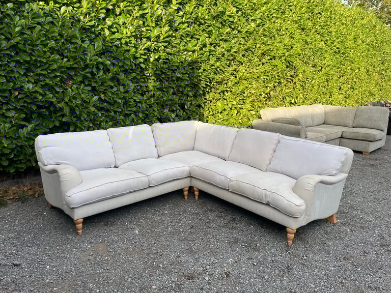 image for FREE DELIVERY 🥰🚚🥰 JOHN LEWIS LIGHT GREY FABRIC CORNER SOFA GOOD CONDITION 
