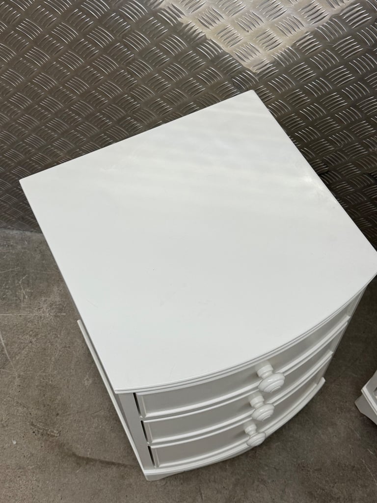 Laura Ashley Broughton pair of bedside tables white 