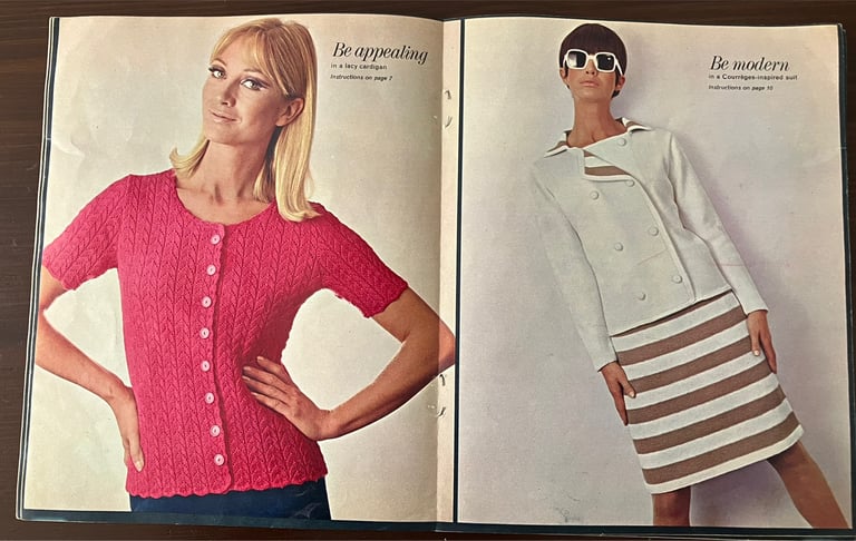 Vintage 1966 knitting pattern leaflet