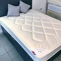 SINGLE / DOUBLE / KING SIZE DIVAN BED BASE WITH FULL FOAM /SPRUNG MATTRESSES