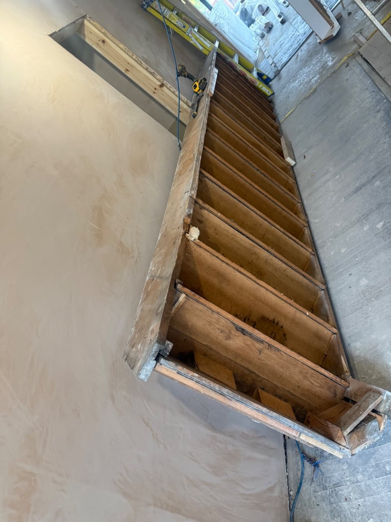 image for Oak staircase * real oak + weights a ton 