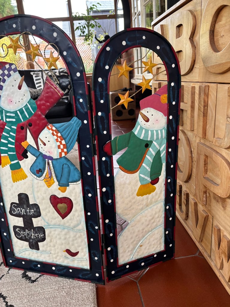 Stunning Metal Christmas Decorative Fire Guard