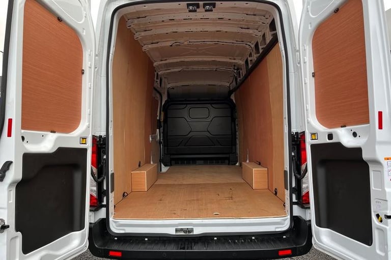 2024 Ford Transit 350 Leader L4 H3 ELWB High Roof RWD 2.0 EcoBlue 130ps, PLY LINED, STEEL SPA Pan...