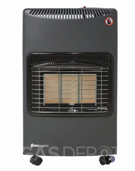 Portable Gas Heater - 4.1KW Indoor with Oxygen Depletion Sensor & 3 Heating Settings