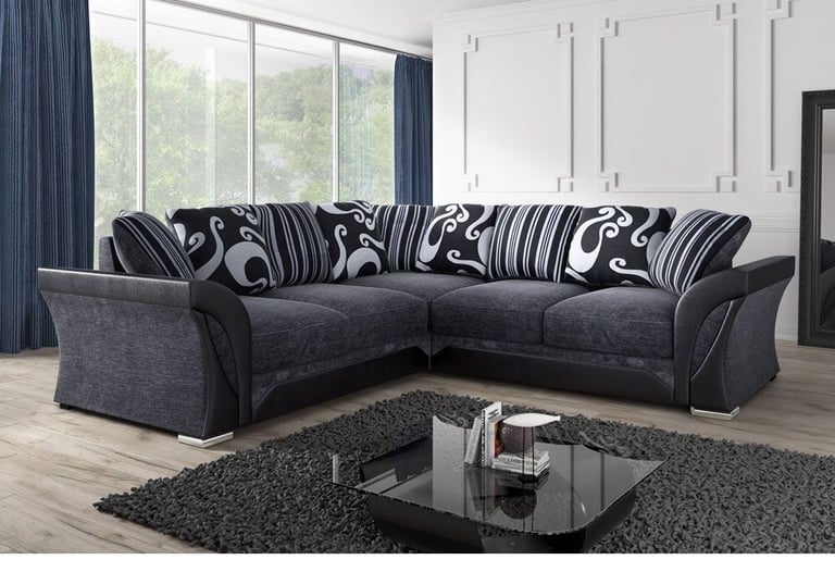 Shannon Corner and 3 and 2 Seater Luxury Sofa Set Available at