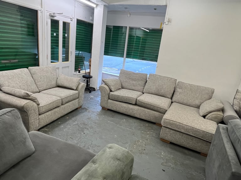 Next Grey Corner Sofa & Matching 2 Seater-Can Deliver £400 Corner 232x145cm 2 Seater 165cm