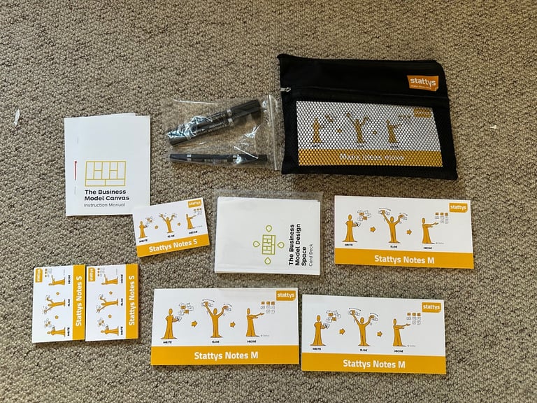 Business Strategy Canvas & Sticky Notes Set – £8 Quick Sale ⚡ (Stattys Kit)