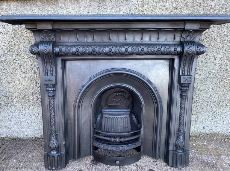 image for Rare antique cast iron fireplace 