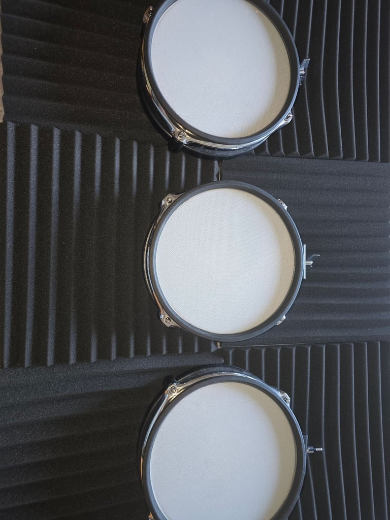 Electronic drum and cymbal pads