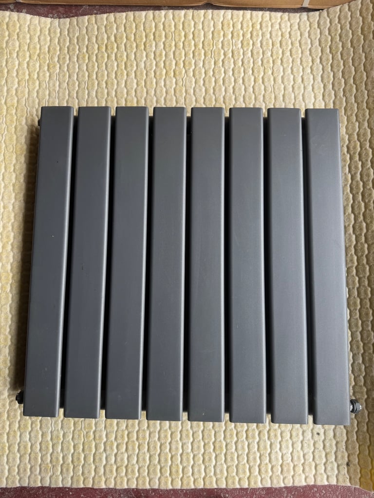 Anthracite Column Radiator Horizontal Double 600 x 600 mm Flat Panel Designer Radiator