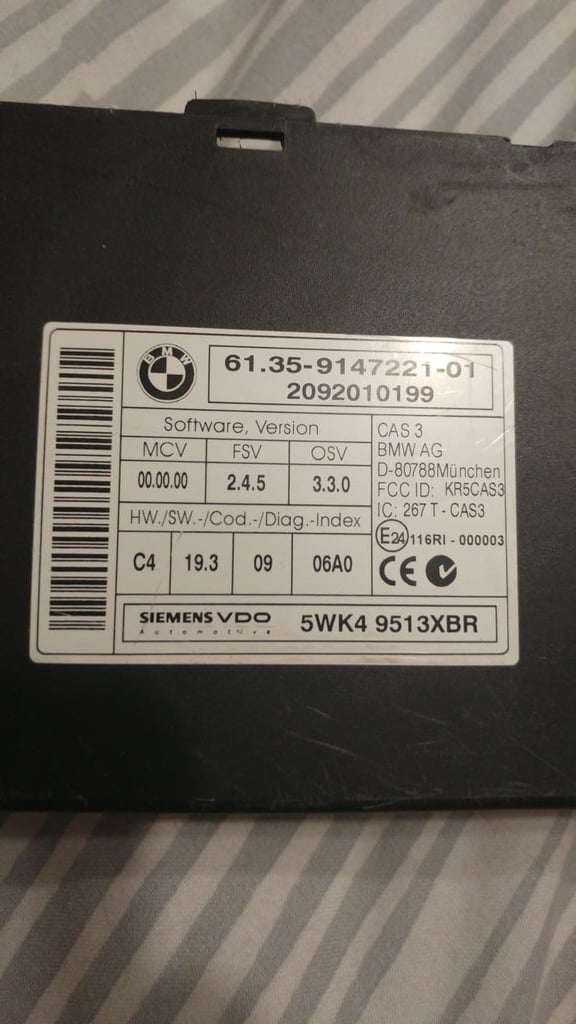 BMW MINI CAS 3 CLONING SERVICE