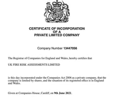 UK fire risk assessments limited plus domains