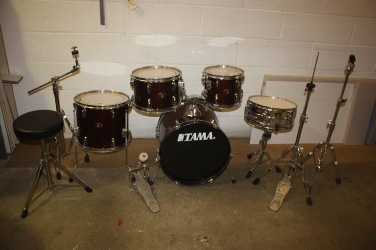 image for Tama Stagestar Wine Red 5 Piece Drum Kit ~ 18in Bass + All Hardware Included ~ £375 ono