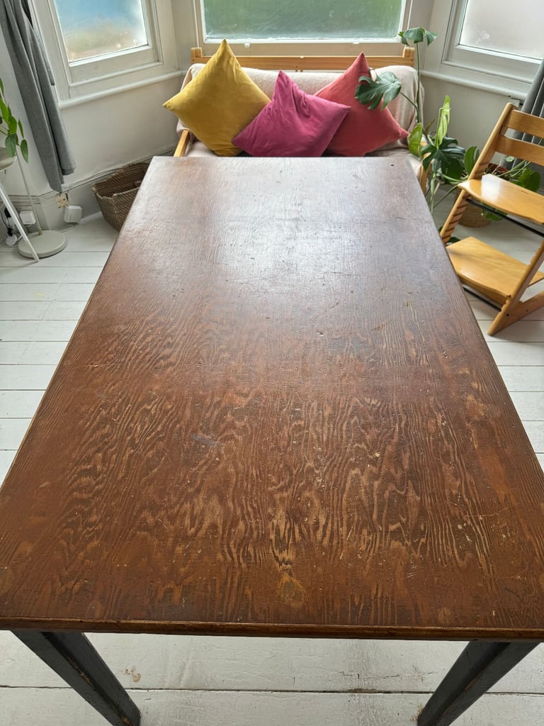 Vintage shabby chic reconditioned wood dining table