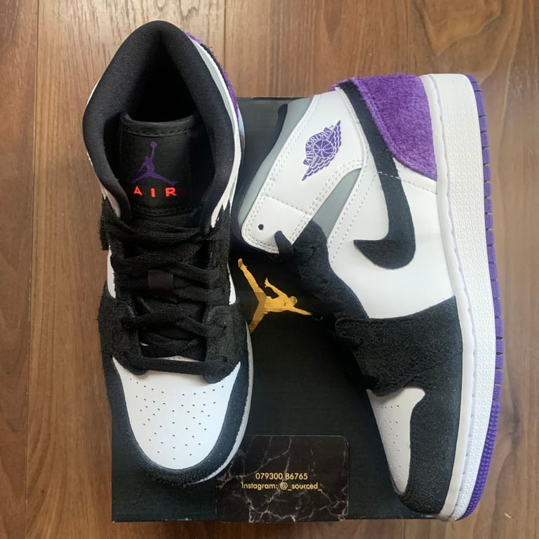 Nike Air Jordan 1 Mid Purple UK size 6.5 