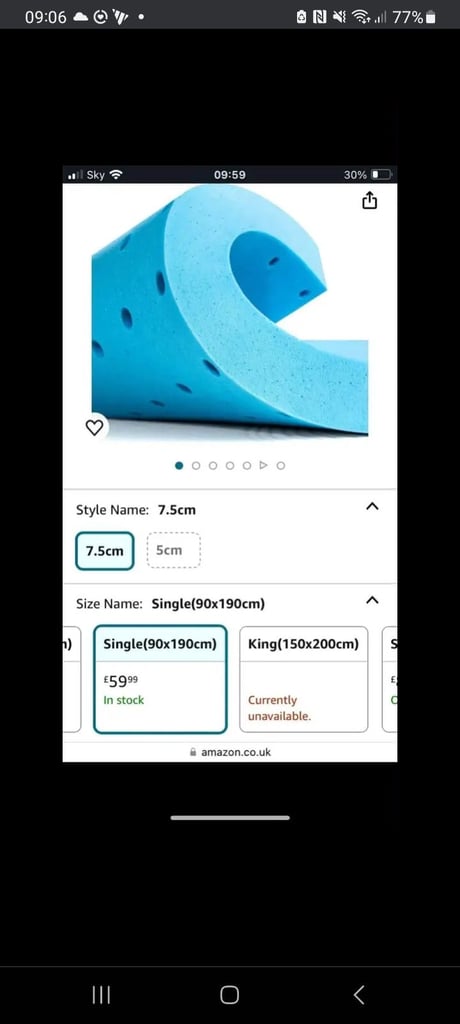 Subrtex mattress topper 