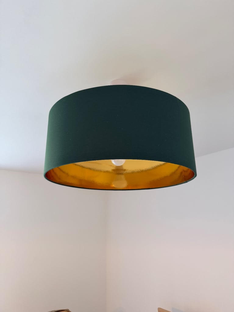 3 x NEXT Green Rico Easy Fit Shade Drum Ceiling Light