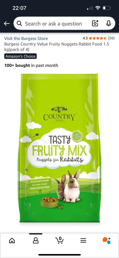 Burgess rabbit food