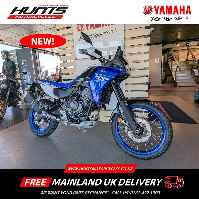 image for NEW 2025 Yamaha Tenere 700. Icon Blue. £10,195 On The Road (NO ADMIN FEES)