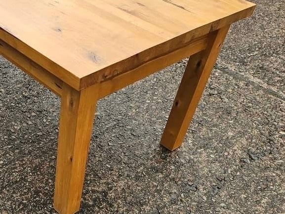 Solid pine side table 