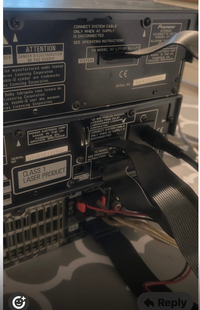 Pioneer L-77 stereo system 