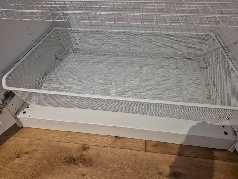 X 2 IKEA Pax Komplement Metal Drawers/Storage baskets  and x2 hanging poles