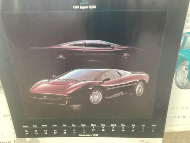 Choice of 6 Vintage Jaguar/Daimler Calendars,1992,1993,1995,1996,1997,1998.