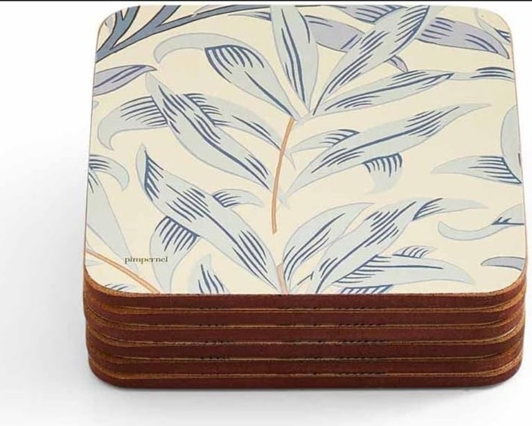 Portmeirion Home & Gifts Willow Bough Blue Coasters S/6 