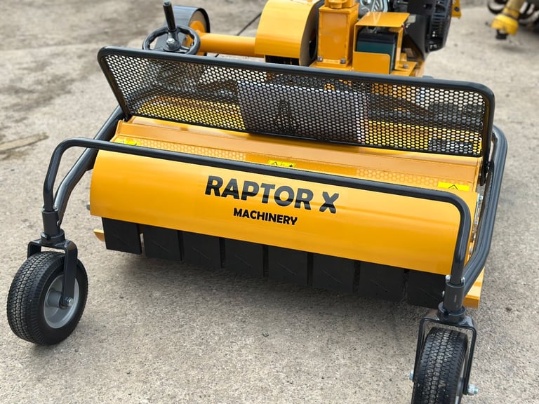 Brand New RAPTOR X Petrol Pedestrian Track Flail mower, tractor *** VIDEO *** Key Start 13.5HP