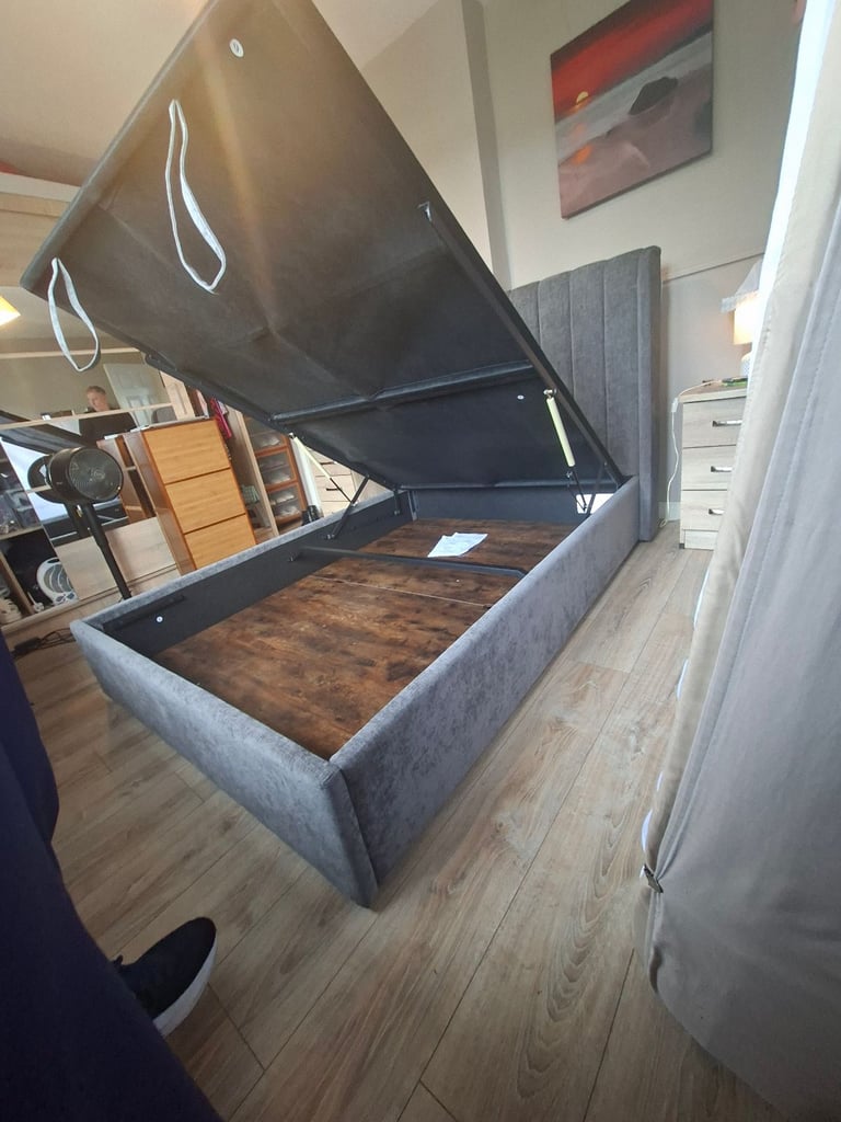 image for New strong ottoman storage double bed 